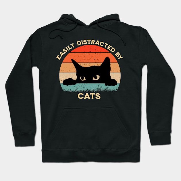 Easily Distracted By Cat Hoodie by VisionDesigner